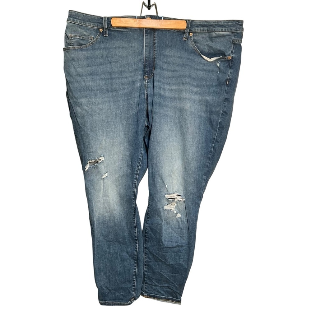 Universal Thread Womens Plus Sz 26W High Rise Skinny Jean Medium Wash Distressed